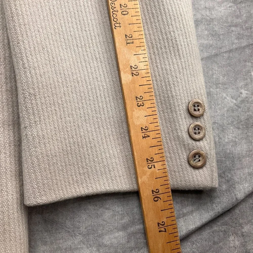 Bachrach Blazer Men‎ 42 Tall Long Beige Wool Cashmere Classic Jacket Russia